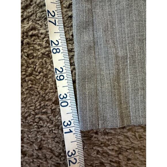 Ann Taylor Factory curvy trouser pants size 14 gray pinstripe - Picture 5 of 6